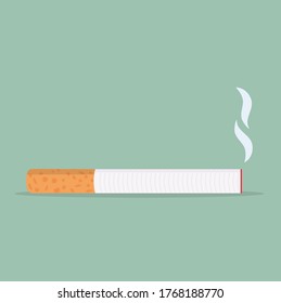 Cigarette icon flat line concept