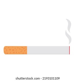 Cigarette icon flat line concept vector sign