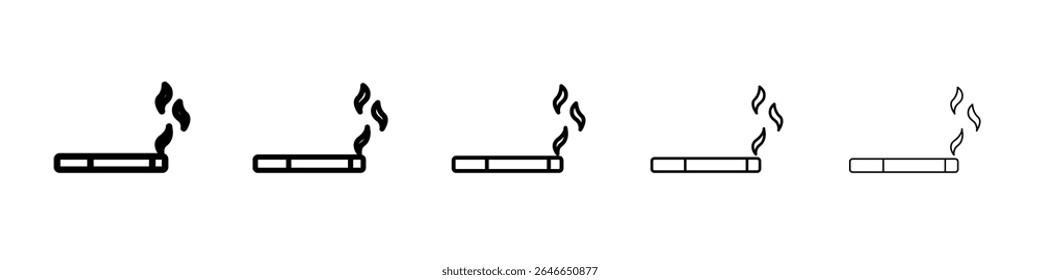 Ícone de cigarro plano simples esboço logotipo