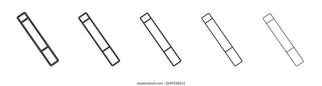Ícone de cigarro plano simples esboço logotipo