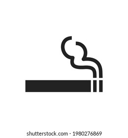 cigarette icon or icon in flat style