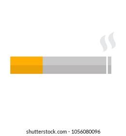 cigarette icon in flat style isolated vector illustration on white transparent background