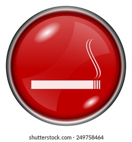 Cigarette icon. Internet button on white background. 
