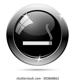 Cigarette icon. Internet button on white background. EPS10 vector 
