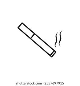 Cigarette icon Isolated flat vector in outline