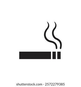 Cigarette icon Line Art Logo set