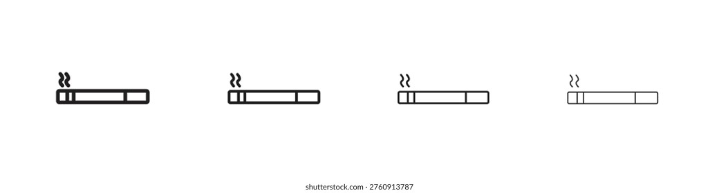 Cigarette icon line icon. linear style vector symbols collection on white background
