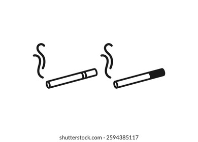 cigarette icon line vector design