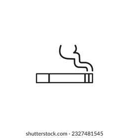 Cigarette icon. Line version, Vector sign, logo illustration.