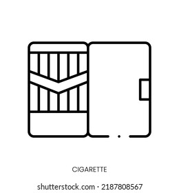 cigarette icon. Linear style sign isolated on white background. Vector illustration