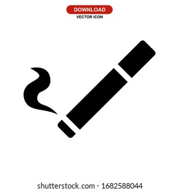 icono del cigarrillo o logotipo símbolo de signo aislado ilustración vectorial - iconos vectoriales de estilo negro de alta calidad
