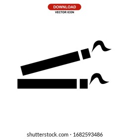 cigarette icon or logo isolated sign symbol vector illustration - high quality black style vector icons
