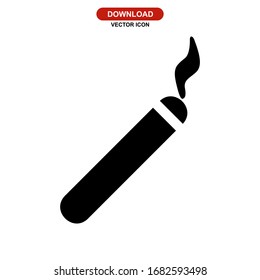 icono del cigarrillo o logotipo símbolo de signo aislado ilustración vectorial - iconos vectoriales de estilo negro de alta calidad
