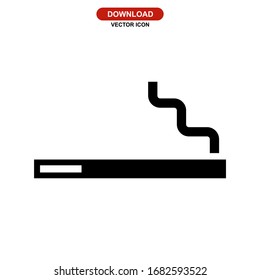 cigarette icon or logo isolated sign symbol vector illustration - high quality black style vector icons
