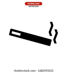 icono del cigarrillo o logotipo símbolo de signo aislado ilustración vectorial - iconos vectoriales de estilo negro de alta calidad
