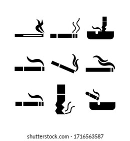 cigarette icon or logo isolated sign symbol vector illustration - Collection of high quality black style vector icons
