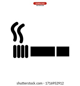 cigarette icon or logo isolated sign symbol vector illustration - high quality black style vector icons
