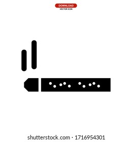 icono del cigarrillo o logotipo símbolo de signo aislado ilustración vectorial - iconos vectoriales de estilo negro de alta calidad
