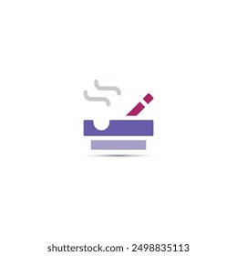 cigarette icon or logo isolated sign symbol vector illustration