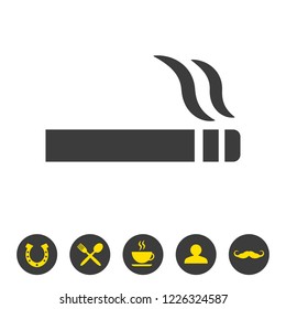 Cigarette icon on white background. Vector illustration