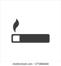 Zigarettensymbol auf weißem Hintergrund