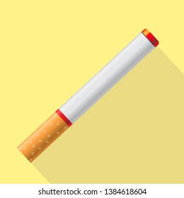 cigarette icon on yellow background. modern,minimalist,icon