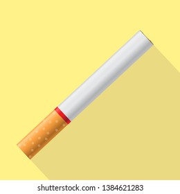 cigarette icon on yellow background. modern,minimalist,icon