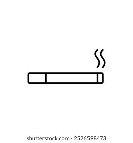 cigarette icon. Outline style design isolated on white background