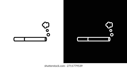 Contorno do ícone de cigarro. Pictograma isolado de vetor para web