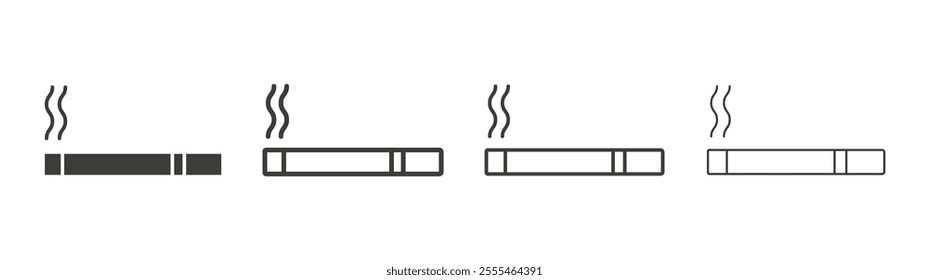 Cigarette icon pack. vector illustration