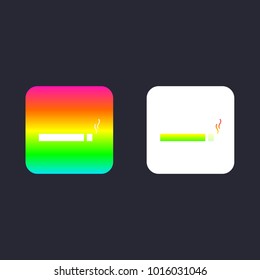 cigarette icon in rainbow gradient vector design 