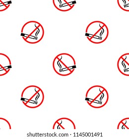 Cigarette Icon Seamless Pattern, Cigarette Vector Art Illustration