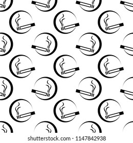 Cigarette Icon Seamless Pattern, Cigarette Vector Art Illustration