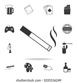 Cigarette icon. Set of Human weakness and Addiction element icon. Premium quality graphic design. Signs, outline symbols collection icon for websites, web design, mobile app on white background