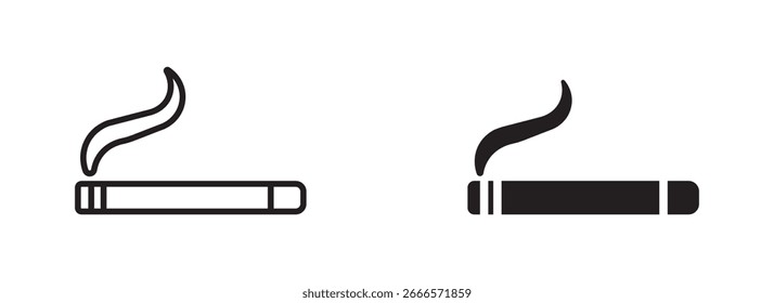 Zigarettensymbol. Raucherbereich-Symbol, Vektorgrafik. 