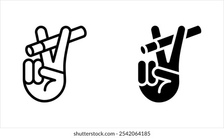 Cigarette icon set. Smoking symbol vector illustration on white background