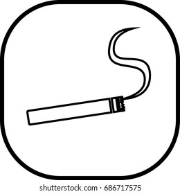 Cigarette icon ,sign design (edge)