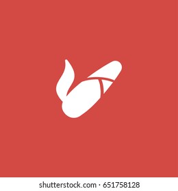 cigarette icon. sign design. red background