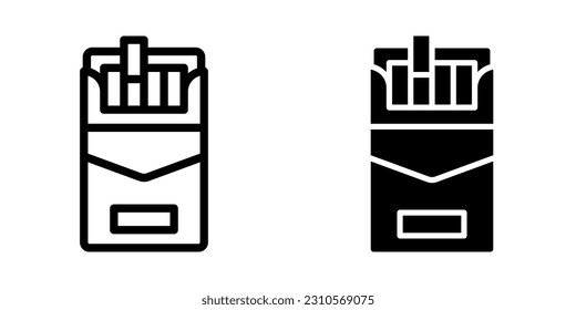 Icono de cigarrillo. inicio de sesión para concepto móvil y diseño web. ilustración vectorial