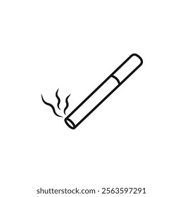 Cigarette icon Simple thin line flat symbol