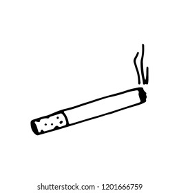 cigarette icon. sketch isolated object.
