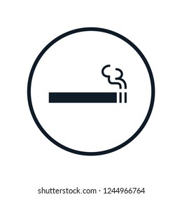 Cigarette icon ,smoke area icon vector logo template