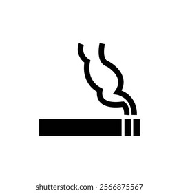 Cigarette icon, smoke area icon vector logo template