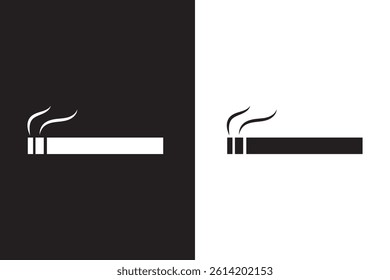 Cigarette icon, smoke area icon vector logo template