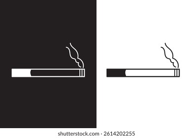 Cigarette icon, smoke area icon vector logo template