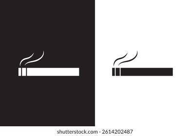 Cigarette icon, smoke area icon vector logo template