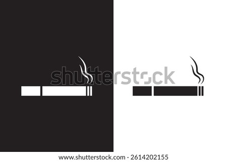 Cigarette icon, smoke area icon vector logo template