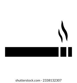 Zigarettensymbol. Rauchsymbol.  Vektorgrafik einzeln auf weißem Hintergrund
