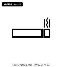 cigarette icon, smoking area icon. vector eps 10