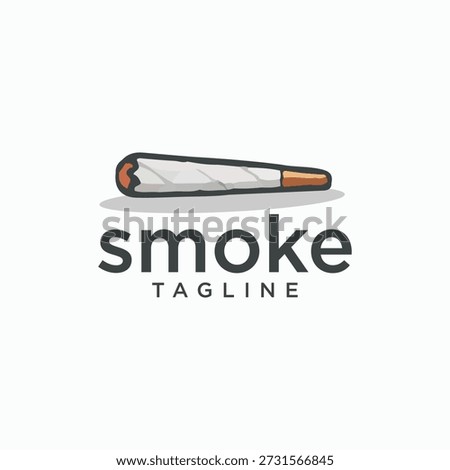 Cigarette Icon Smoking Logo Vector Illustration Isolated on White Background